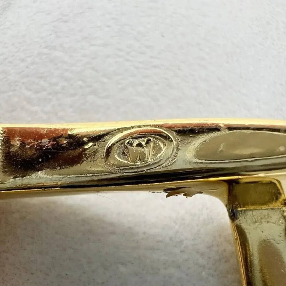 Vintage Gold Tone Simple Basic Belt Buckle for up to 1 Inch Belt